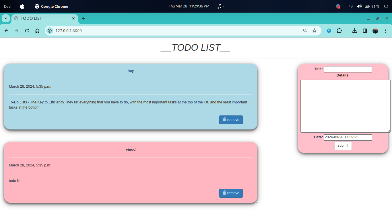 Todo app